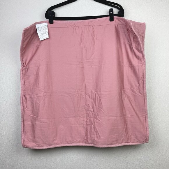 Casaluna Dusty Rose Quilted Pillow Cases Euro Shams Pink Linen Blend Square - Picture 4 of 11